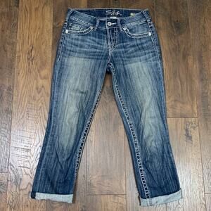 Silver Jeans Suki Capri Thick Stitched Jeans